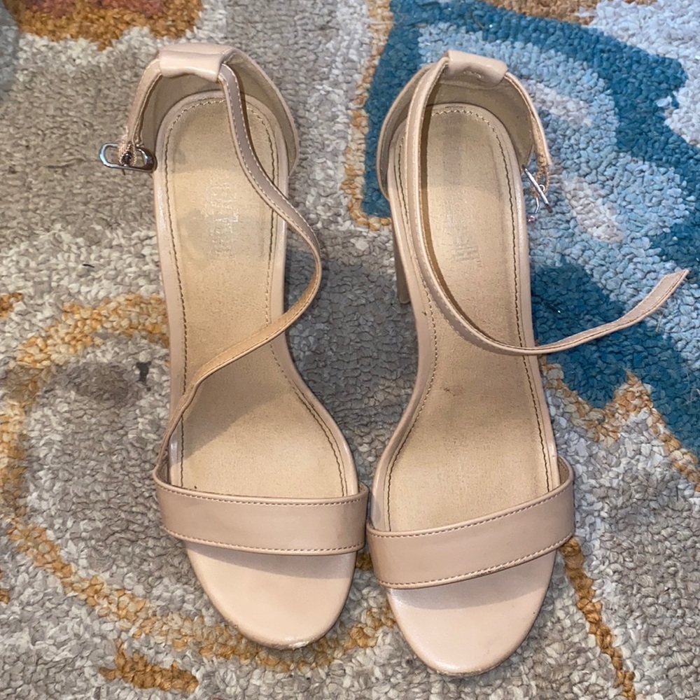nude straps heels